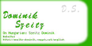 dominik szeitz business card